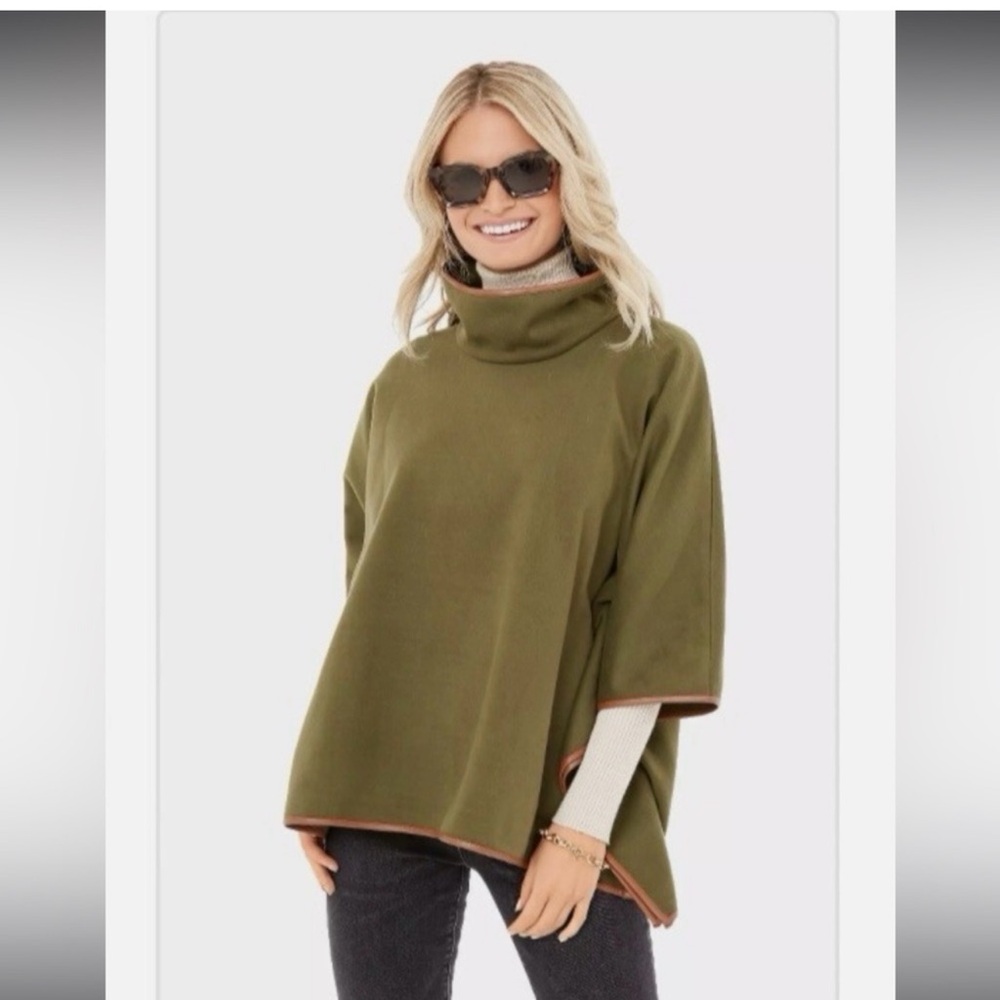 Tuckernuck Sage Green Turtleneck Poncho